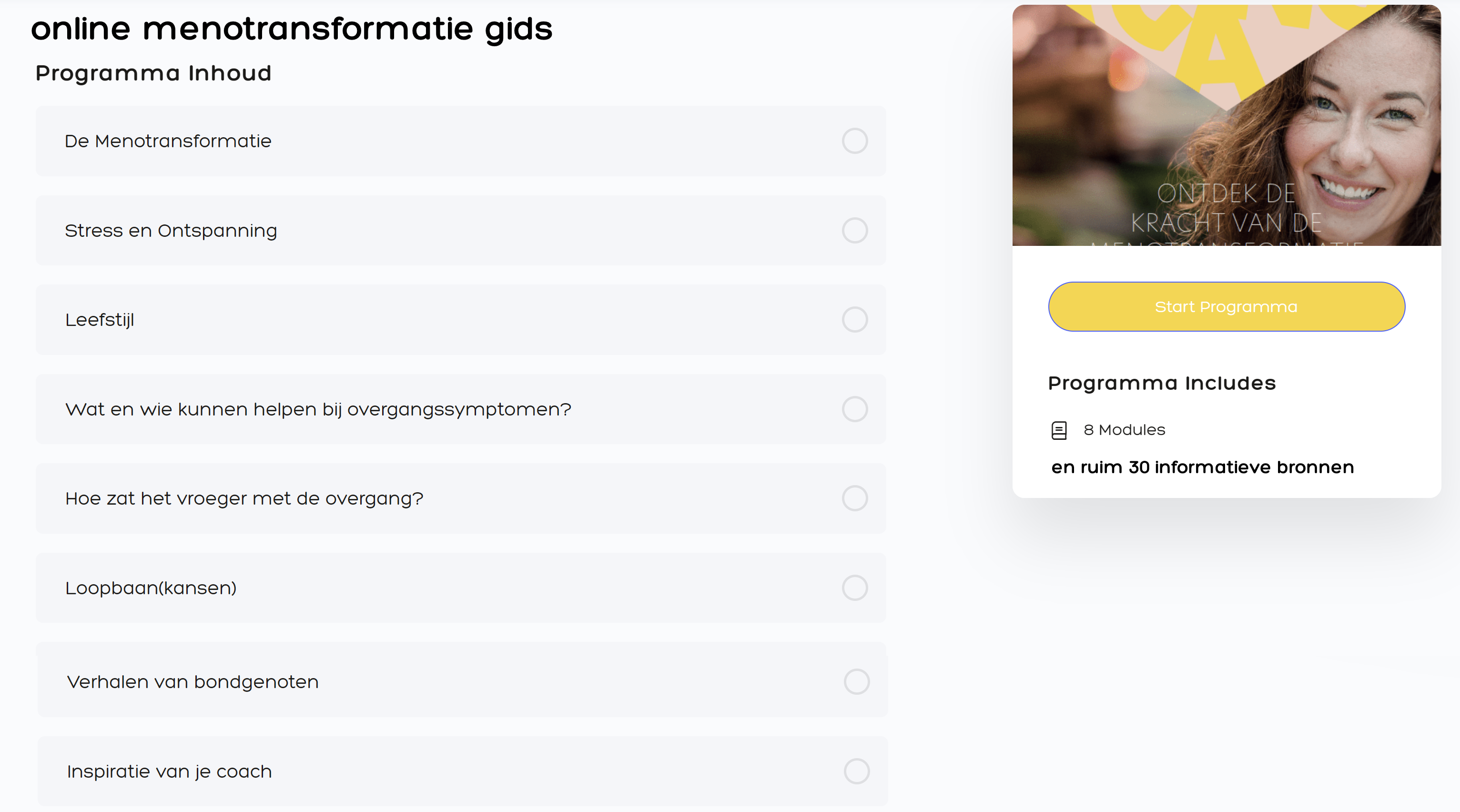 Online Menotransformatie Gids incl inhoud